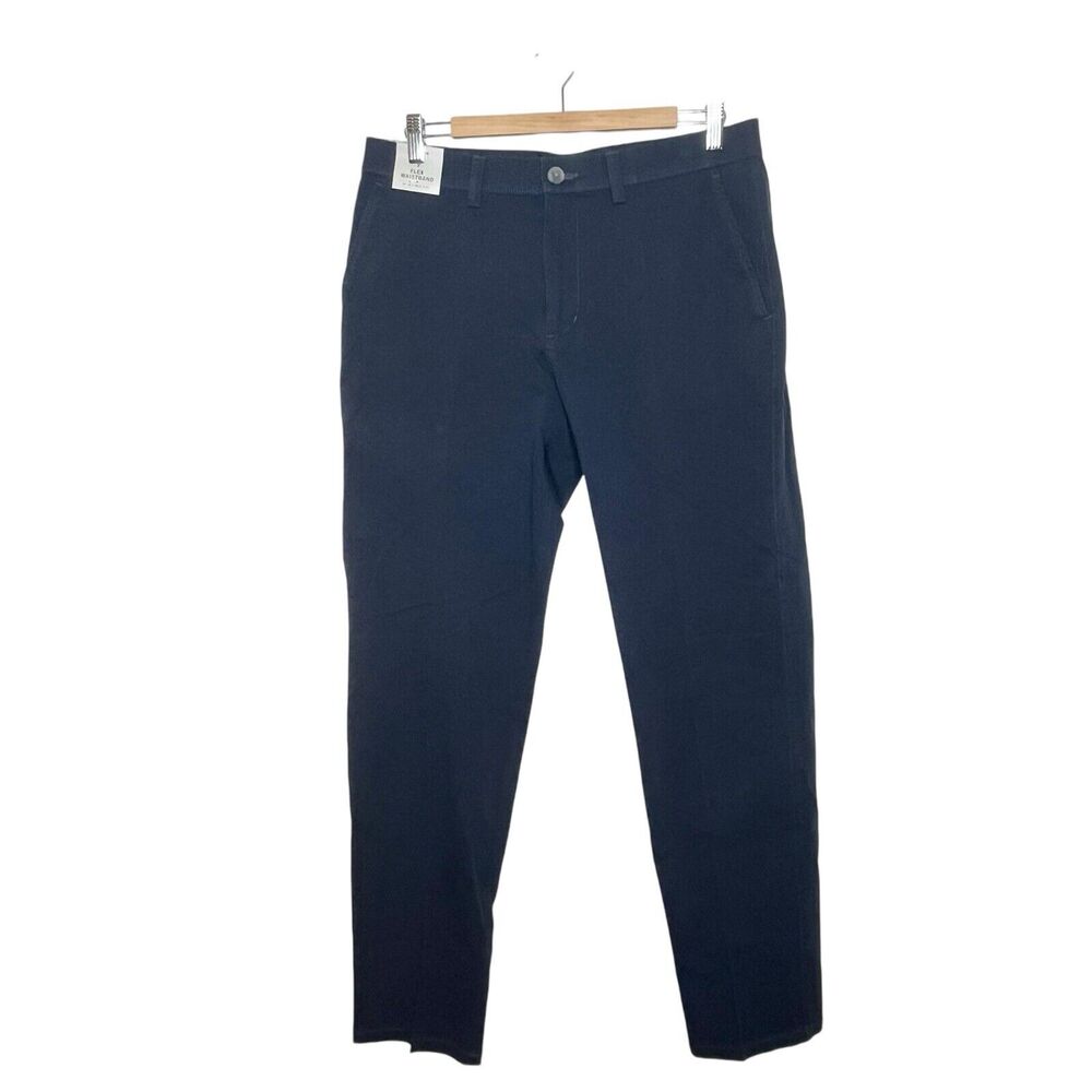 Kenneth Cole Reaction Stretch Slim Fit Dress Pants Navy Blue Mens 32x32